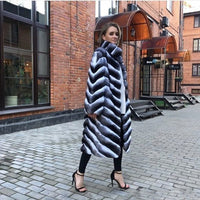 Tatyana Furclub New Real Rabbit Fur Coats Thick Warm Fashion Fur Jacket